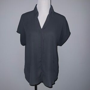 Mossimo Supply Co. Dark Gray Blouse